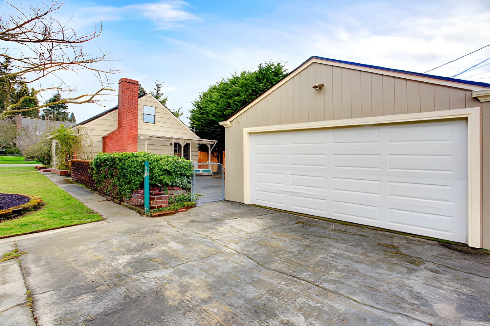 Completed garage door installation